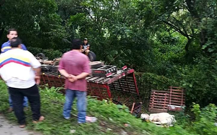 Accidente de tránsito en la vía Neiva - Campoalegre por volcamiento de un camión 3