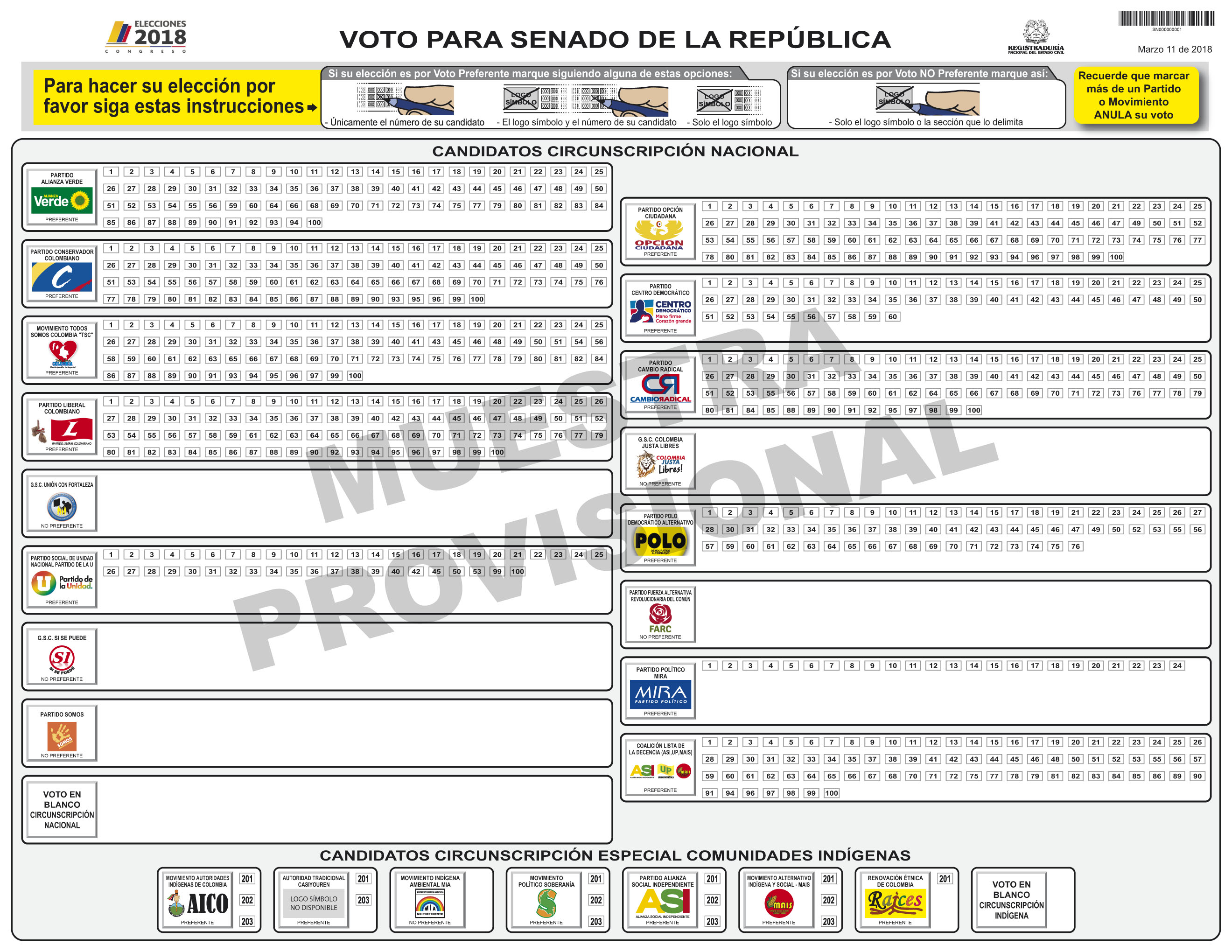 Registraduría publica material electoral para elecciones de Congreso 2