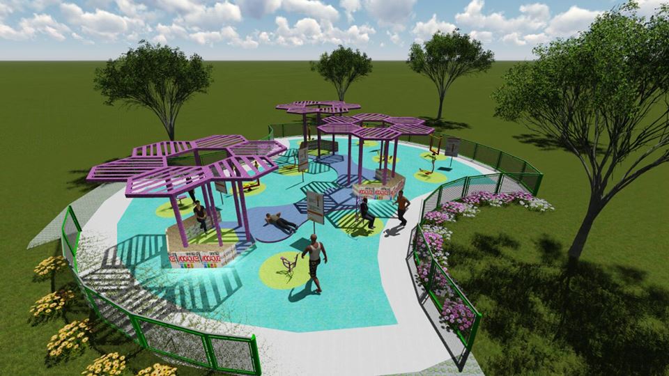 Iniciaron obras para construir un parque biosaludable en Saladoblanco 2