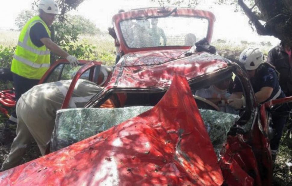 Conductor herido tras accidente de tránsito cerca a Hobo 1