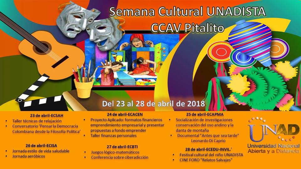 Avanza la programación de la Semana Cultural Unadista en Pitalito 1