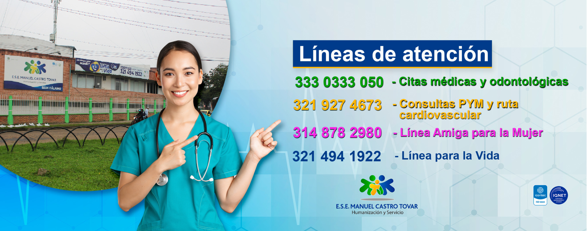 Citas médicas por internet. Nuevo servicio de la ESE Manuel Castro Tovar 2