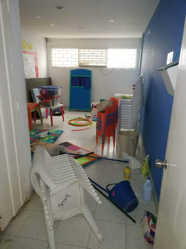 Denuncian saqueo y destrucción en sede infaltil de Isnos 3