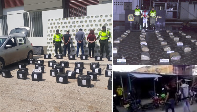 Tres cargamentos de estupefacientes, incautaron la Policía del Huila y Metropolitana de Neiva 1