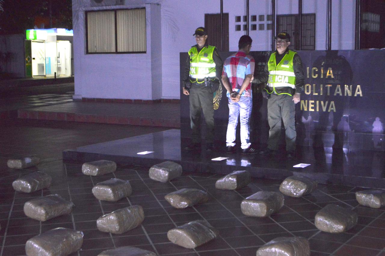Tres cargamentos de estupefacientes, incautaron la Policía del Huila y Metropolitana de Neiva 2
