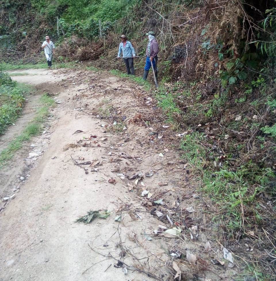 En vereda de Timaná, comunidad asume la reparación de su carretera 1