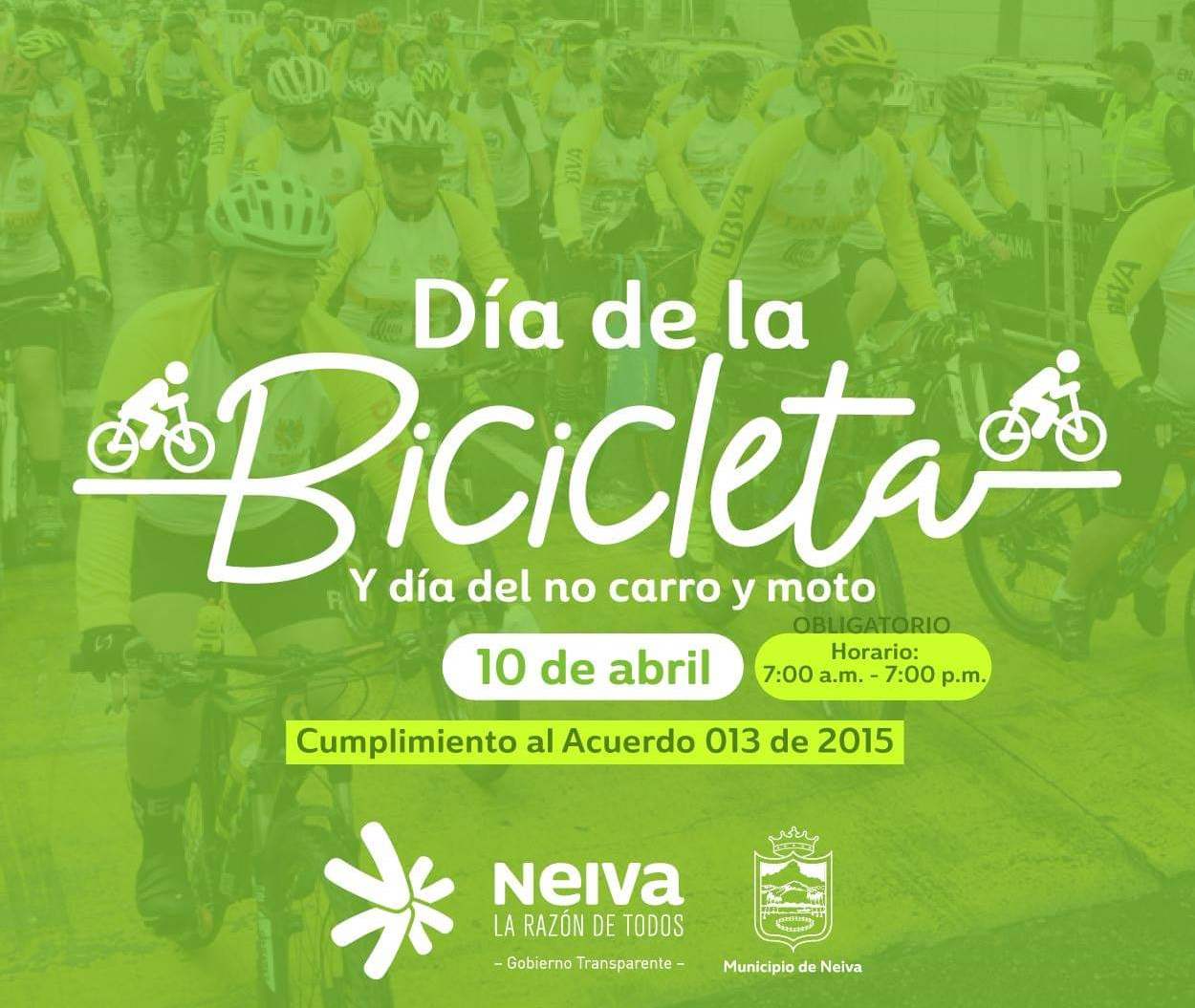 Neiva se apresta para celebrar “el día de la bicicleta” en abril próximo 2