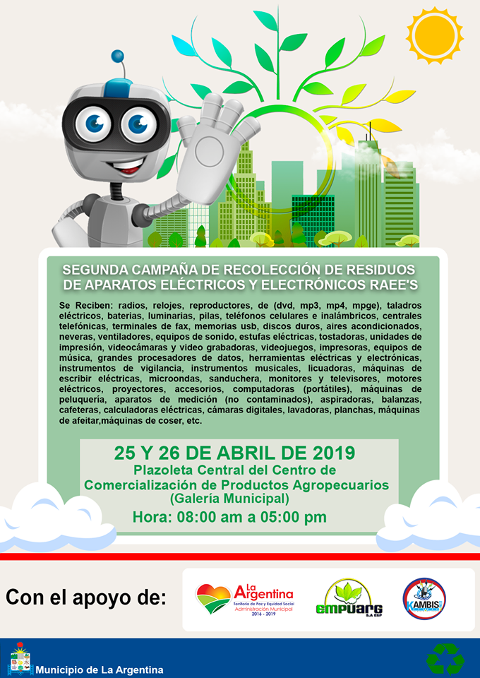 Recolección de residuos de aparatos eléctricos y electrónicos en La Argentina 2