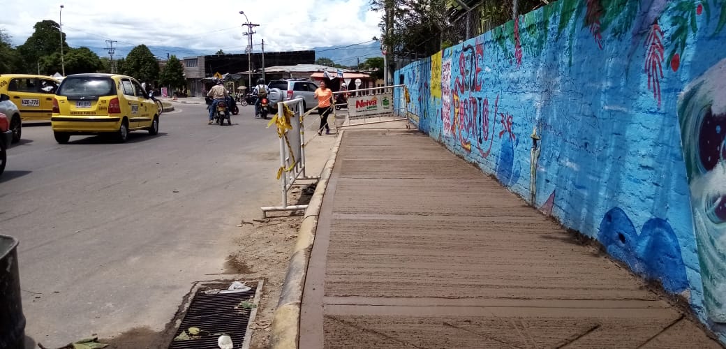 Neiva completó 23 mil metros cuadrados de andenes y separadores 2
