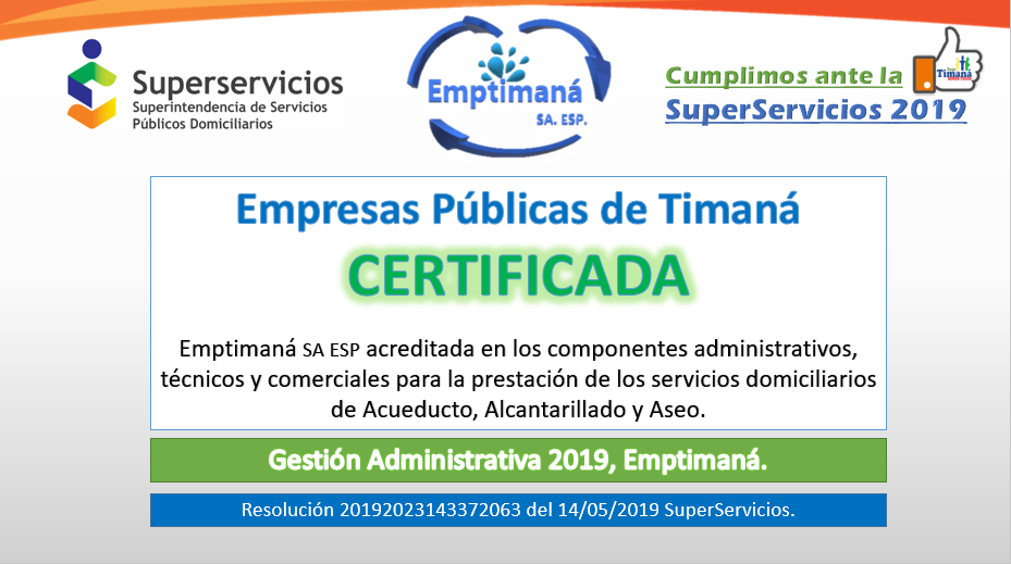 Empresa de Servicios Públicos de Timaná, entre las mejores del Huila 3