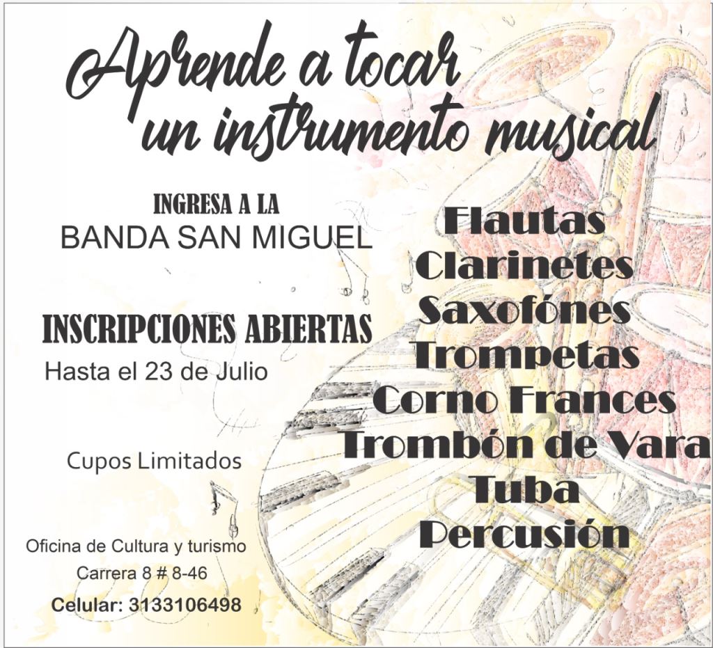 Convocan para formación musical a jóvenes de Garzón 2