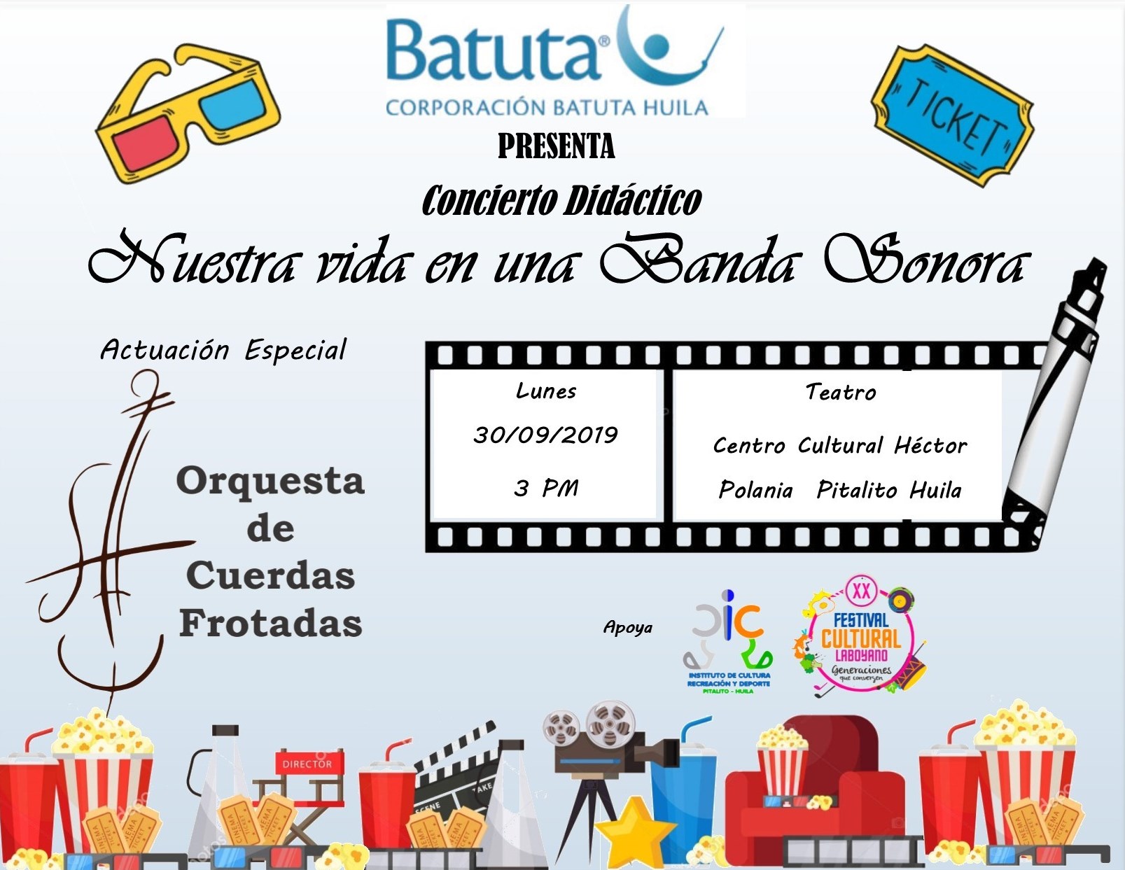 Batuta Pitalito ofrecerá concierto interpretando inolvidables bandas sonoras 2
