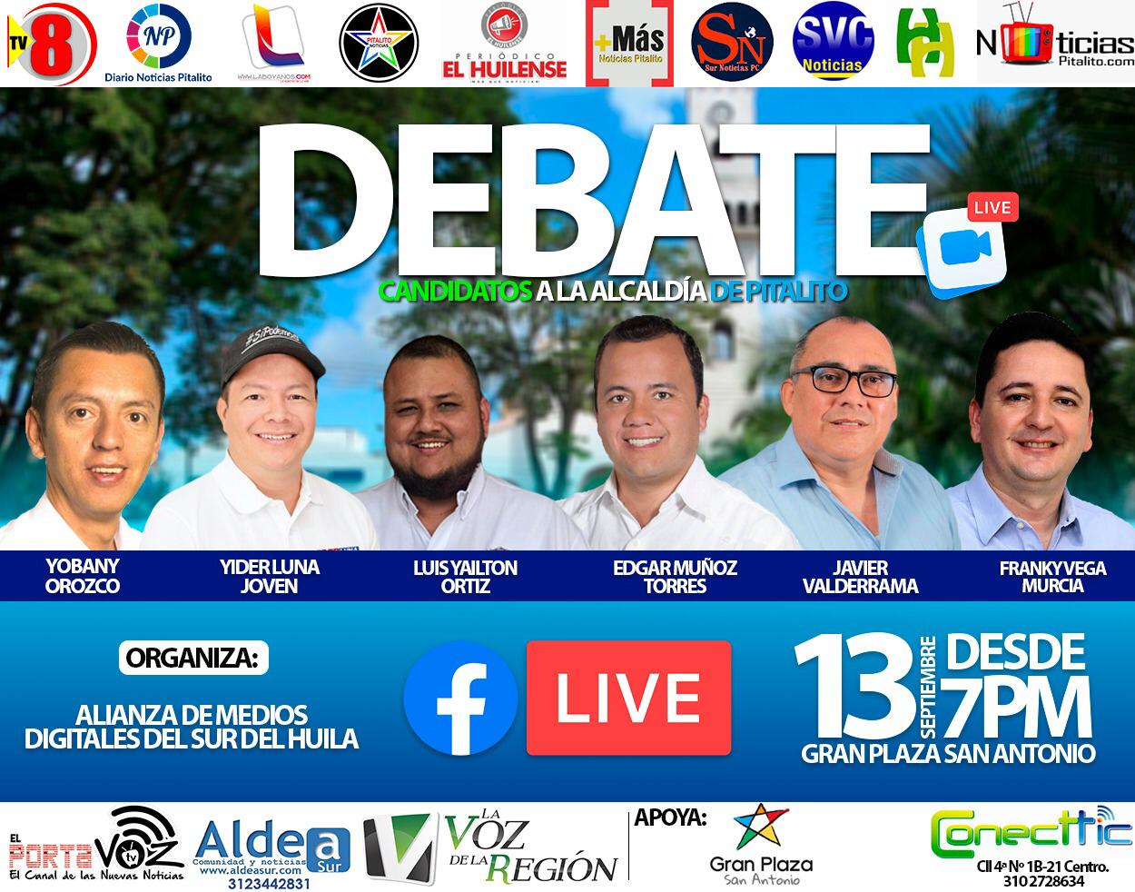 Listo "El Gran Debate" con los candidatos a la alcaldía de Pitalito 1