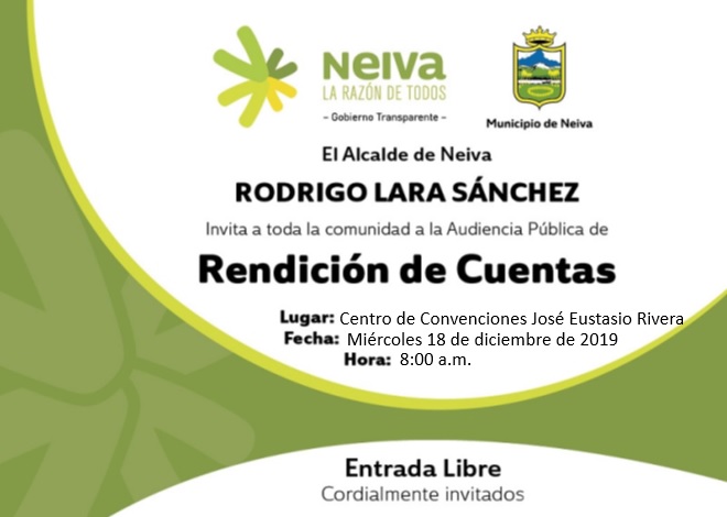 Alcalde de Neiva prepara jornada de rendición pública de cuentas 2
