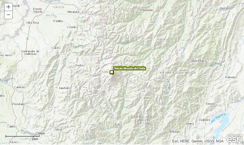 Volcán Nevado del Huila se mantiene en alerta sísmica 2