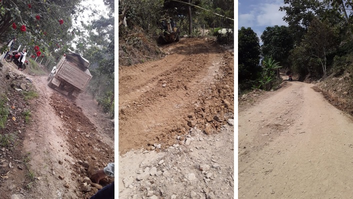 Alcaldía y comunidad de Acevedo se unen para mejorar sus vías 1