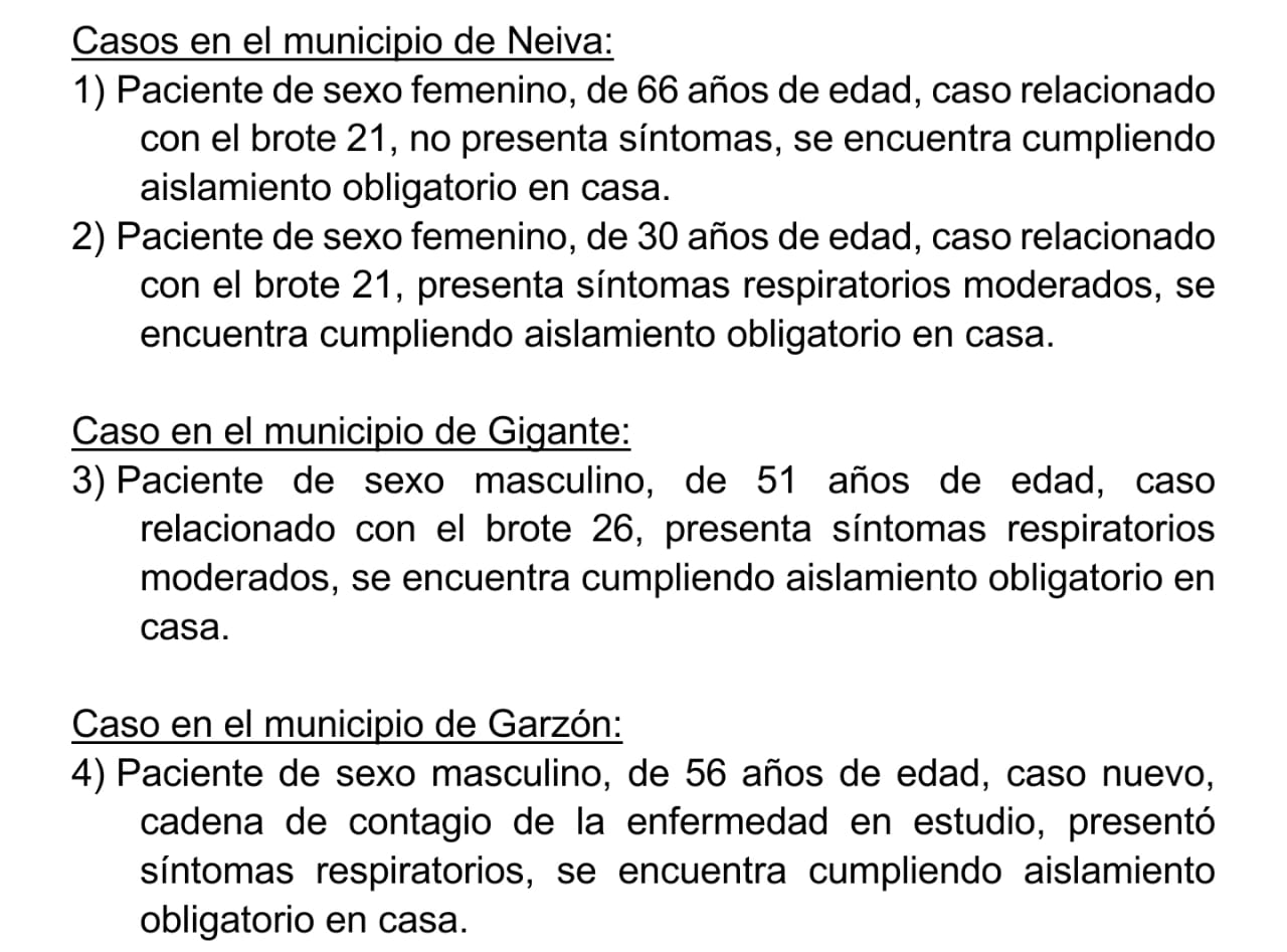 Aumentan casos de contagio de COVID-19 en el Huila 2