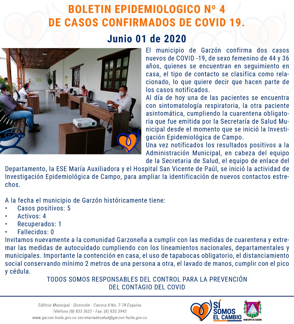 Reportan dos nuevos contagios de coronavirus en Garzón 3