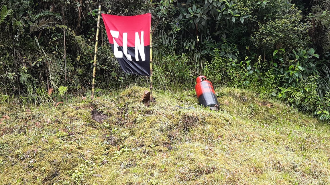 Denuncian presencia de distintivos del ELN que aparecieron en límites de Huila y Cauca 2