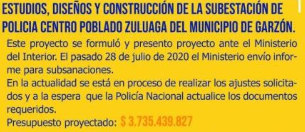 Avanza trámite para construir una subestación de policía en Zuluaga Garzón 2
