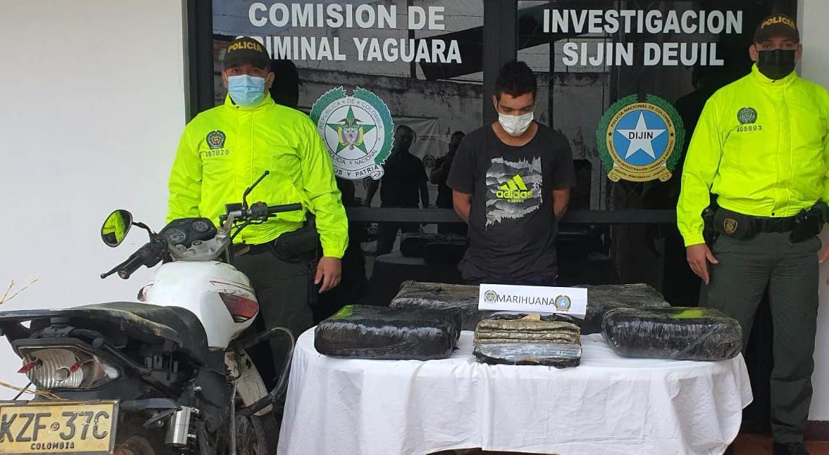Capturado sujeto transportando marihuana en cercanías a Yaguará 2