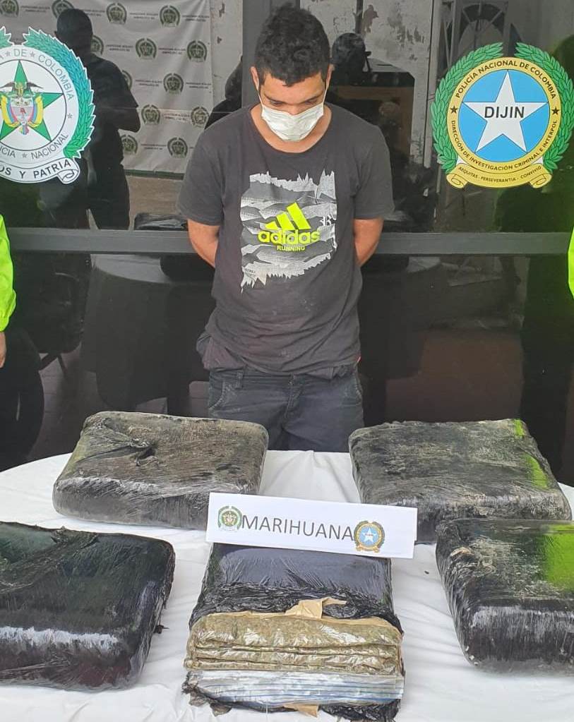 Capturado sujeto transportando marihuana en cercanías a Yaguará 1