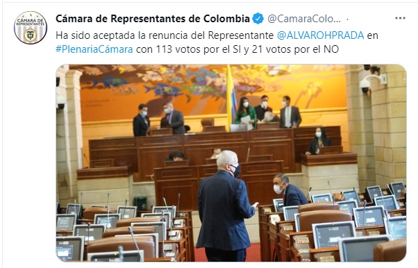 Congresista huilense renunció a su curul en la Cámara de Representantes 4
