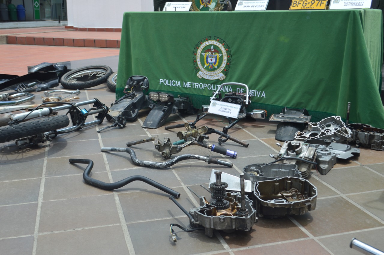 Desmantelado desguazadero de motocicletas en Neiva 1