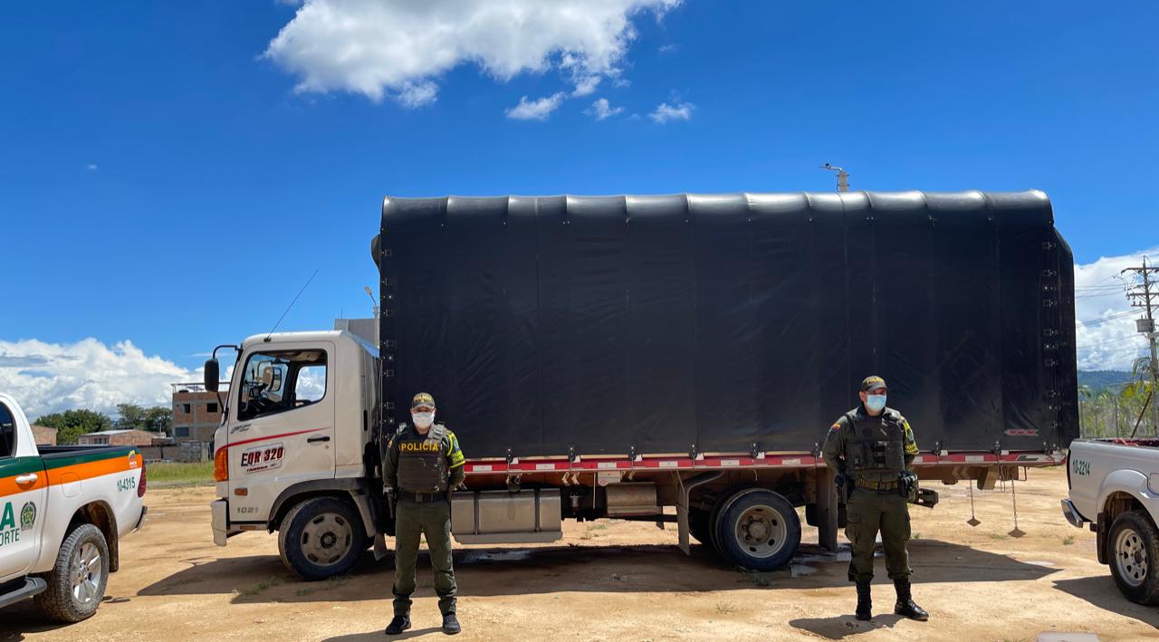 Policía recuperó en Pitalito un camión que fue hurtado en el Cauca 2