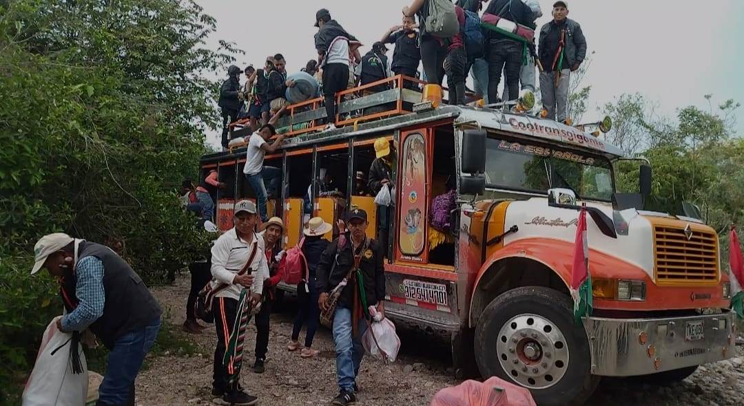 Inició concentración de comunidades indígenas del Huila en puente El Pescador 1