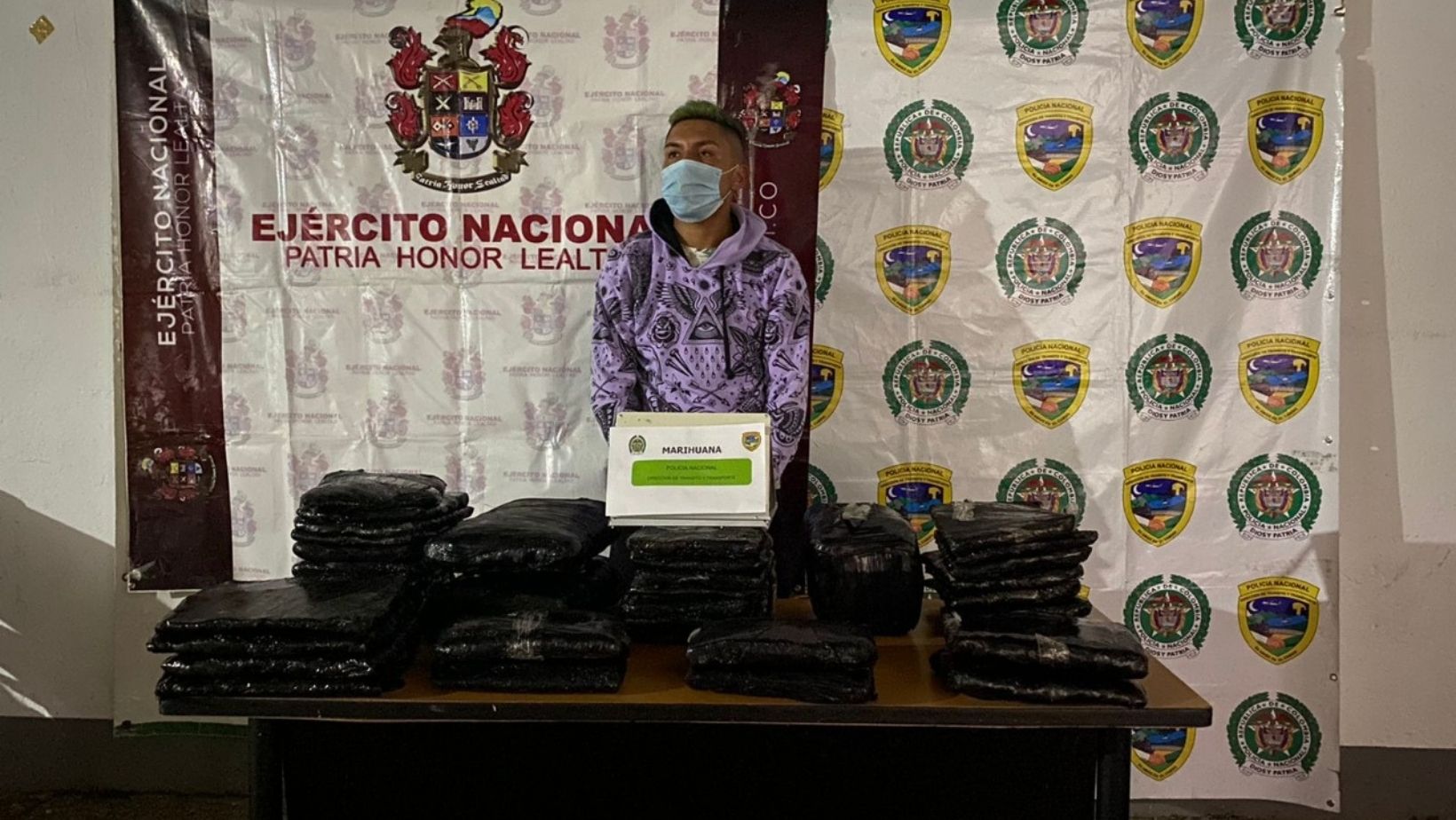 En el occidente del Huila fueron incautados 55 kilos de marihuana 1