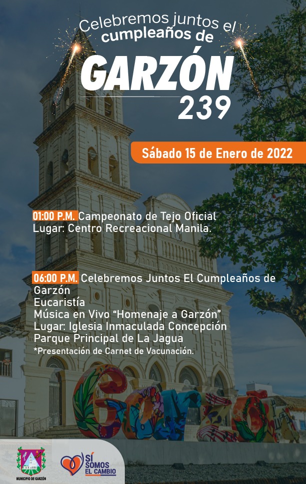 Garzón celebra su cumpleaños número 239 de fundación 2