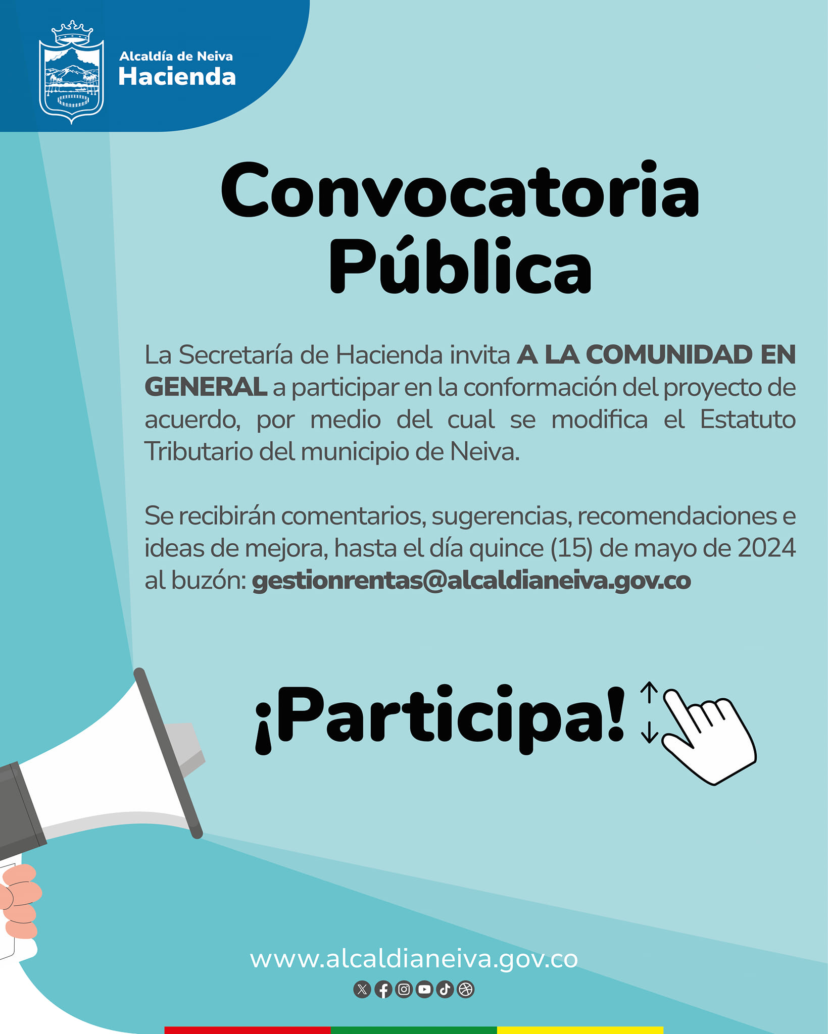 Abren consulta para modificar el Estatuto Tributario en Neiva 1