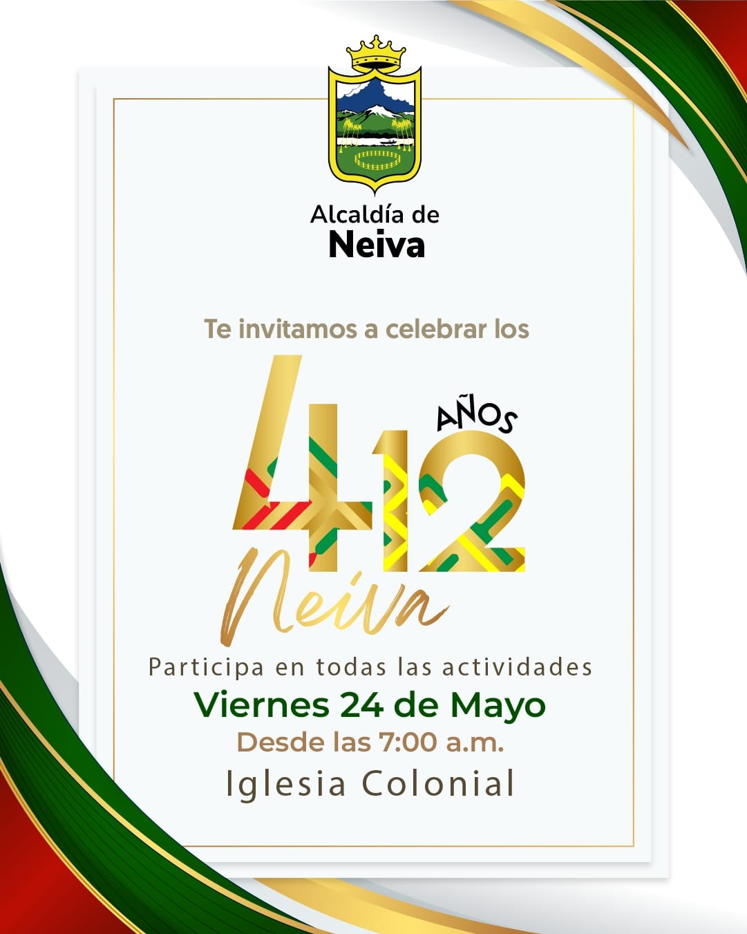 Neiva se prepara para la celebración de sus 412 años de fundación 1