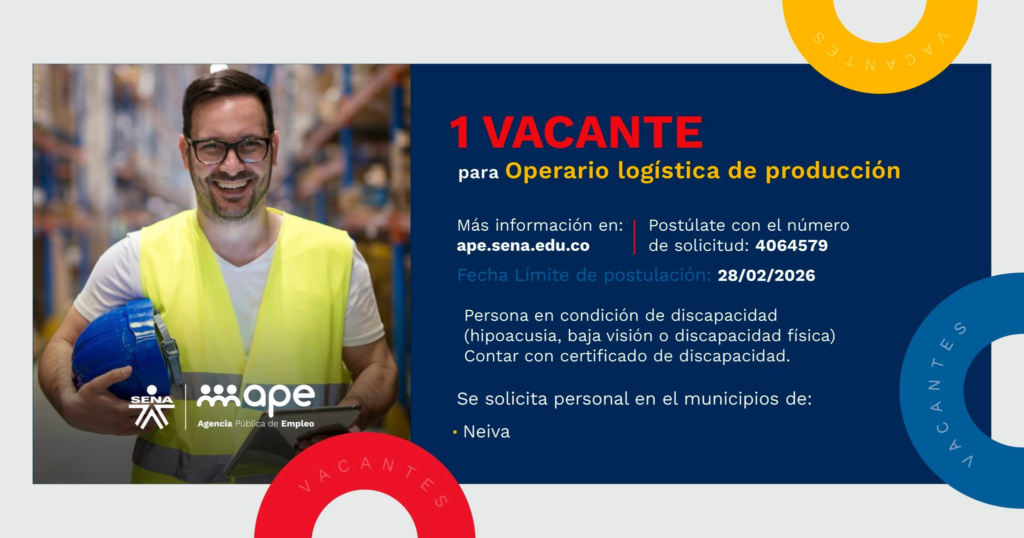 Abren más de 30 vacantes laborales en municipios del Huila 4