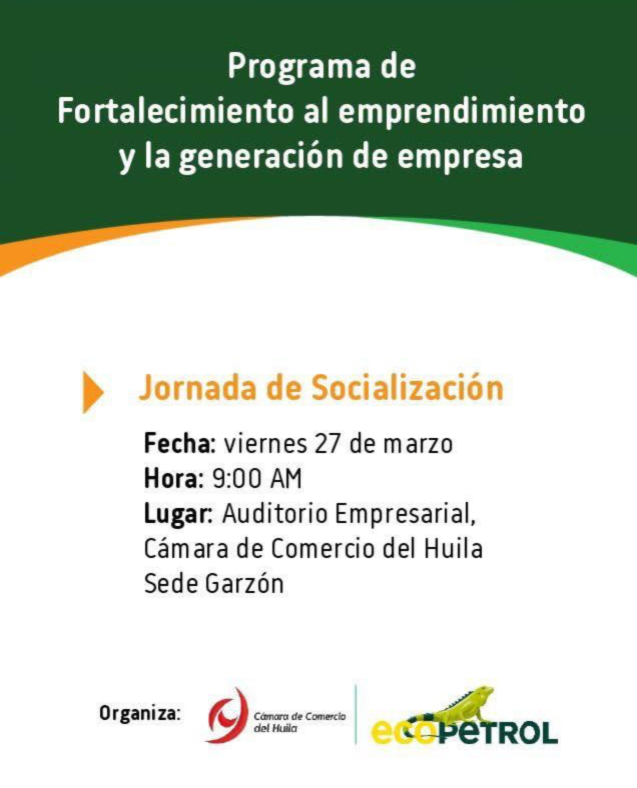 Programa de fortalecimiento para emprendedores de Garzón 1