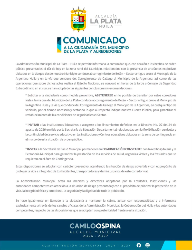 Clases virtuales por alteración del orden público en La Argentina 2