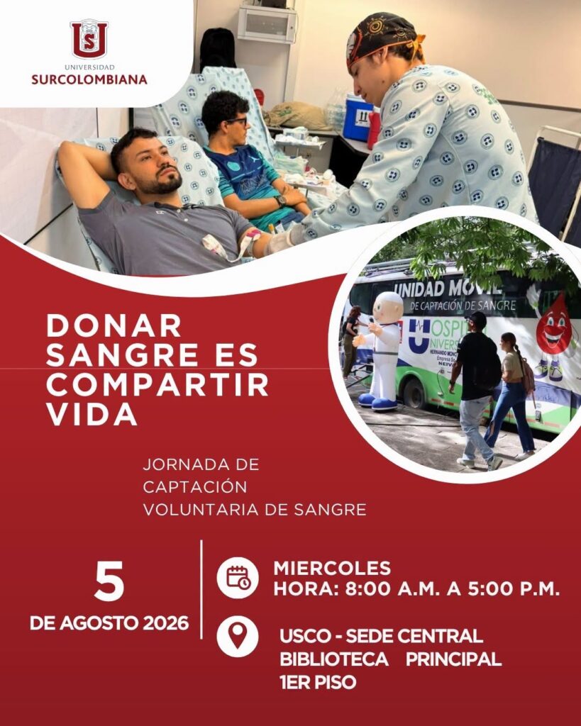 Donatón de sangre en la Universidad Surcolombiana en Neiva 1