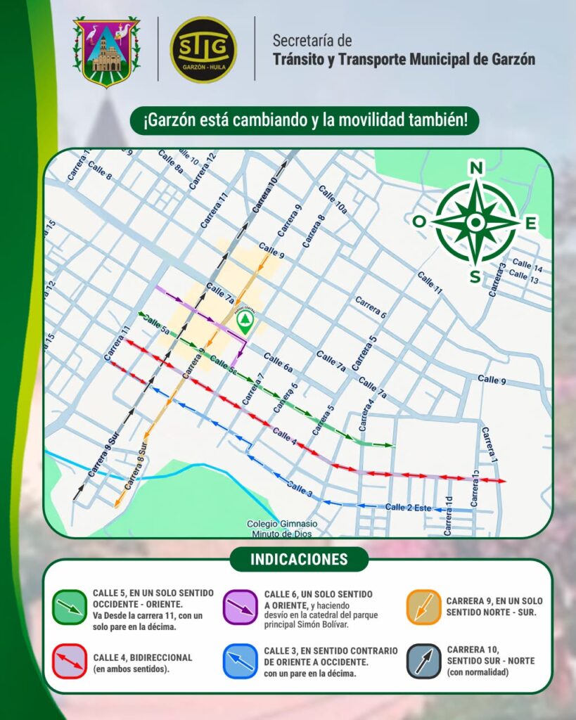 Nuevo proceso de reordenamiento del tránsito en Garzón 1